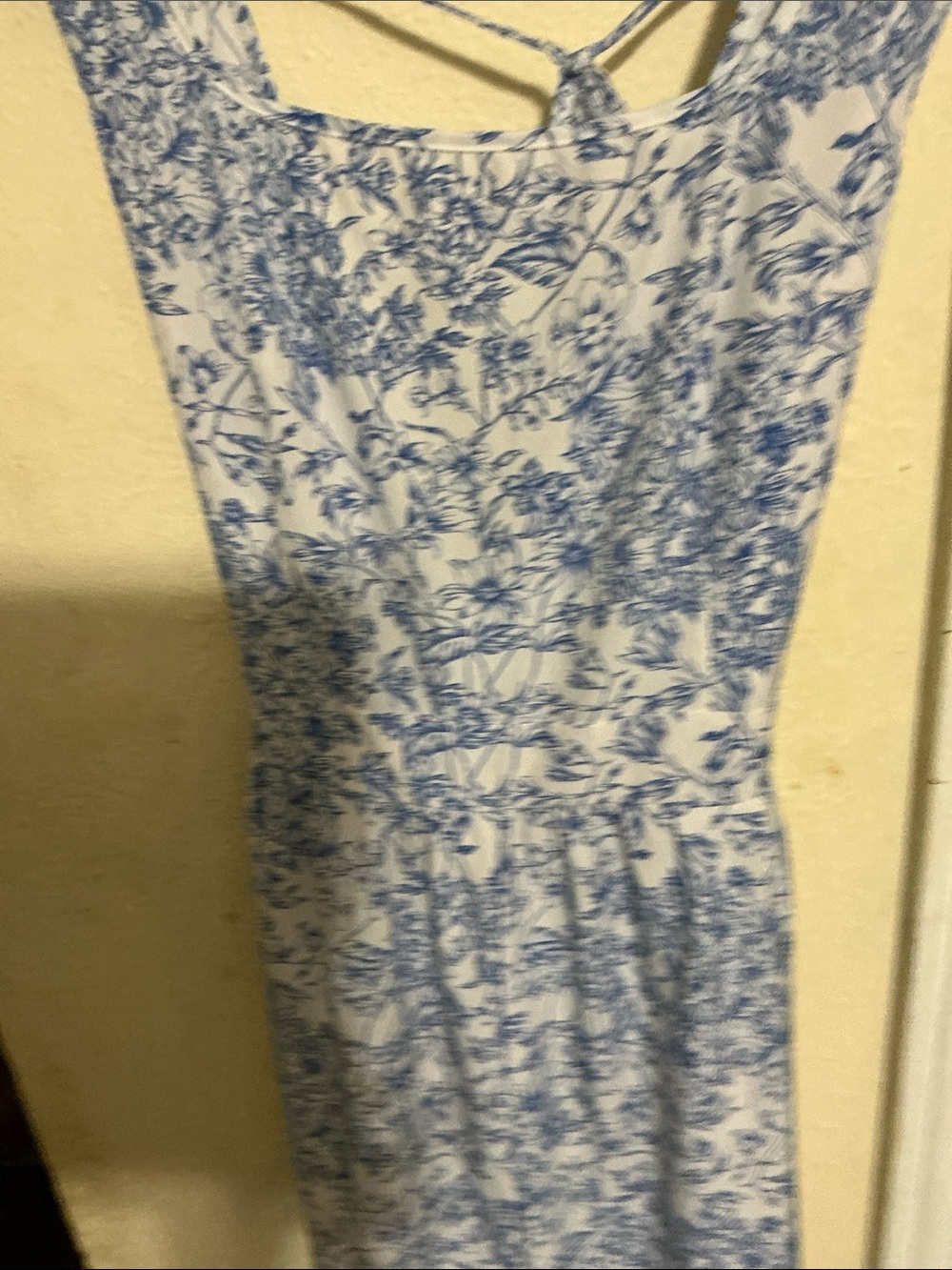 Light Blue Floral Sleeveless Jumpsuit with tie backs